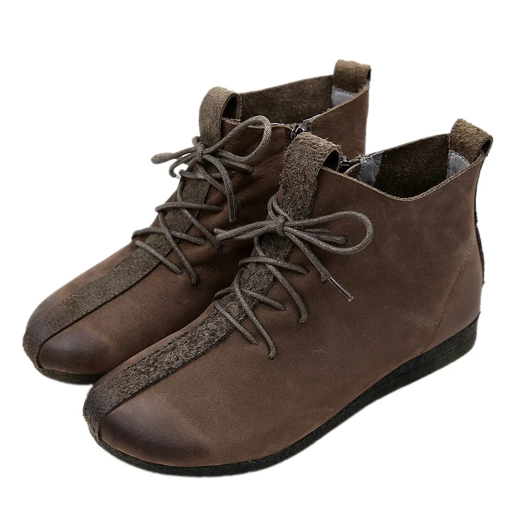 Autumn Retro Handmade Ankle Women's Boots | Gift Shoes