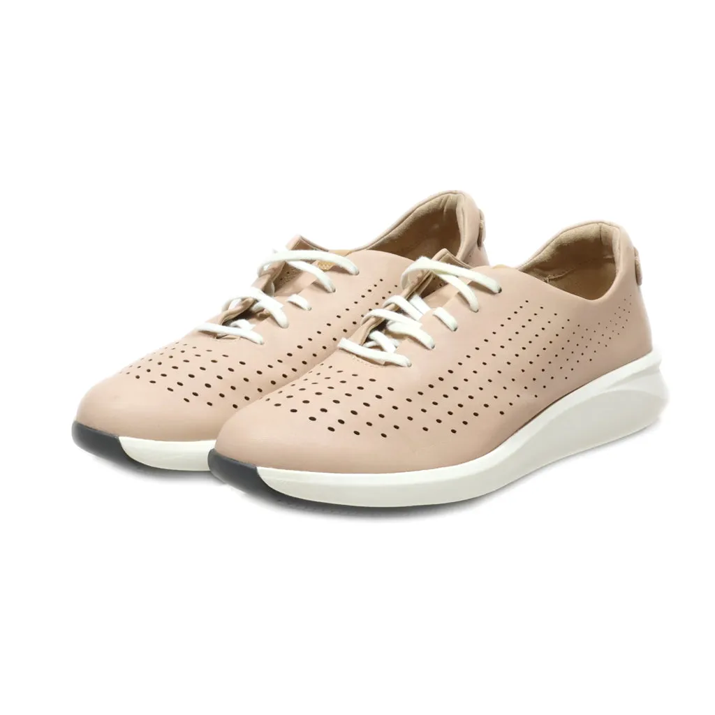 Clarks Unstructured Sport Shoes Leather Pink Colour For Women