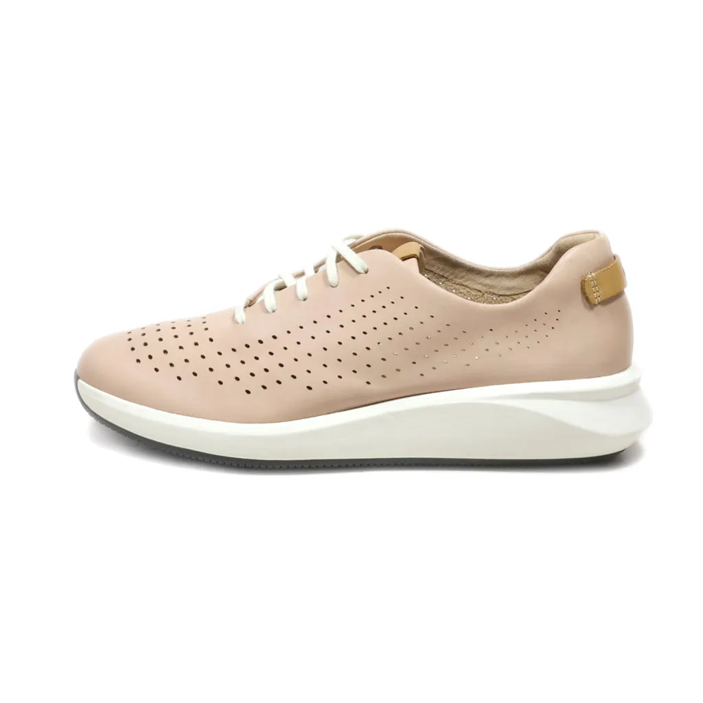 Clarks Unstructured Sport Shoes Leather Pink Colour For Women