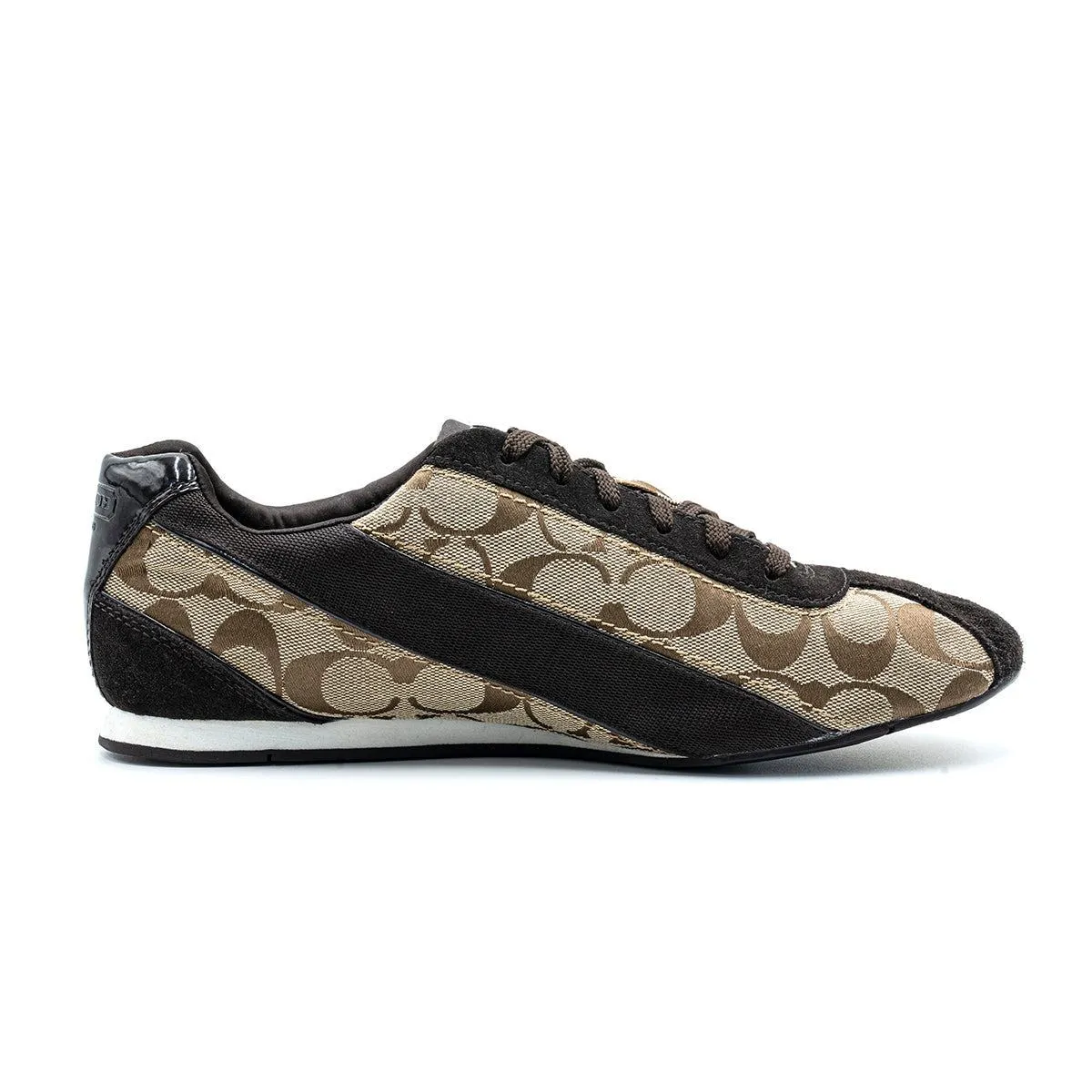 Coach Cc Logo Hillary Low-Top Sneakers Fabric Brown Colour For Women