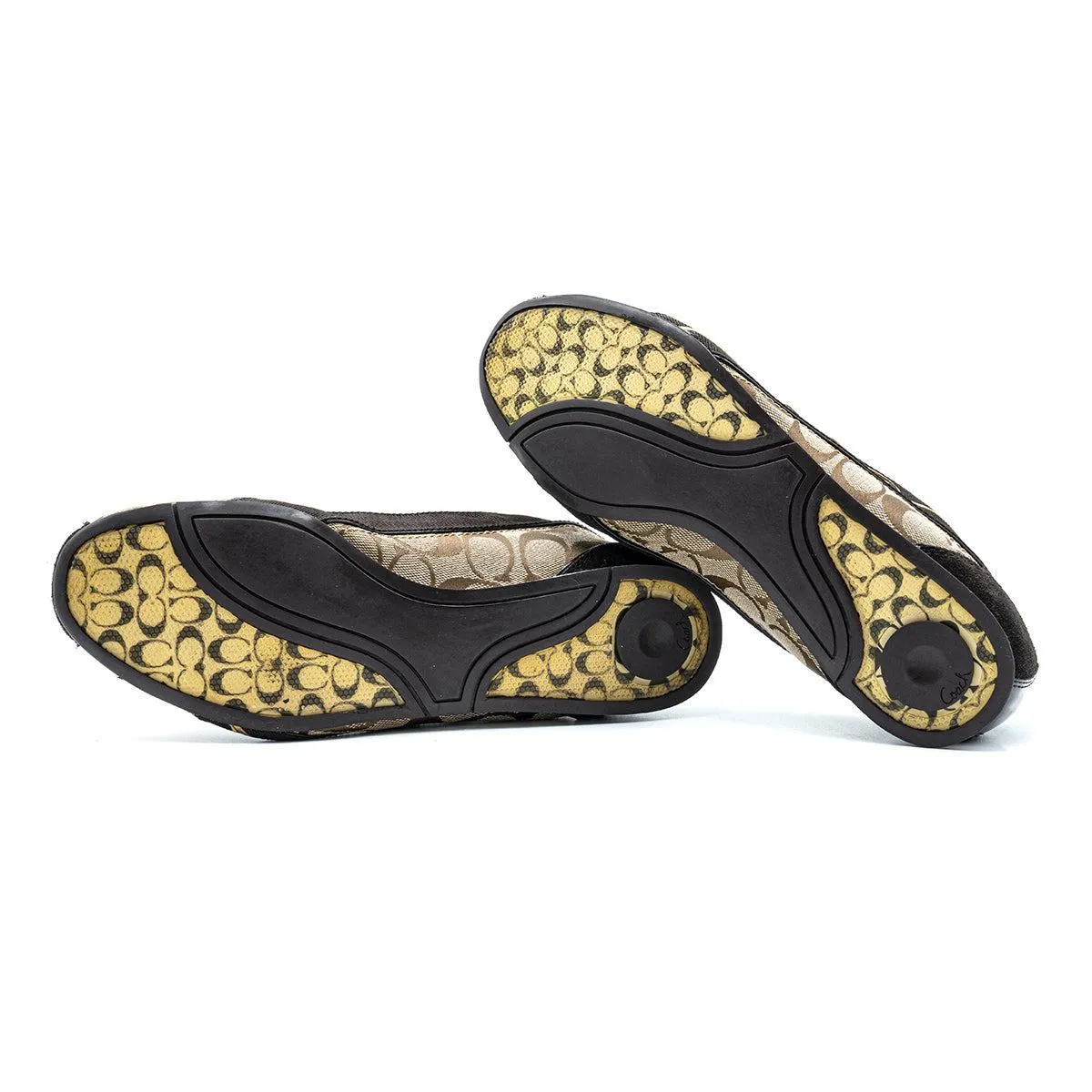 Coach Cc Logo Hillary Low-Top Sneakers Fabric Brown Colour For Women