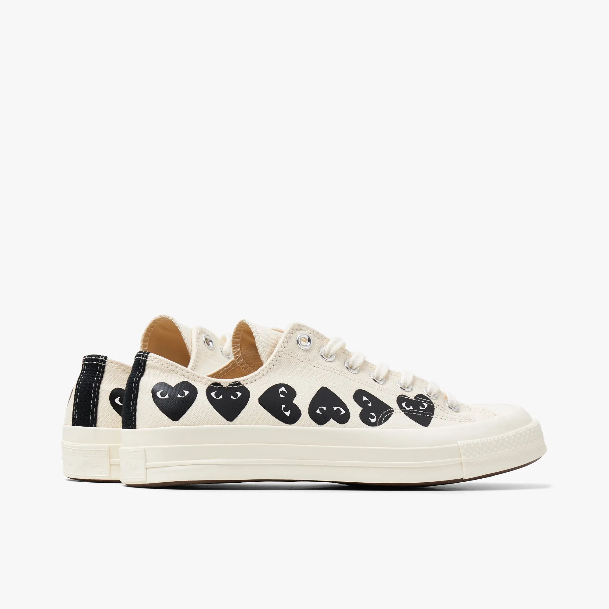 Converse x COMME des GARÇONS PLAY Chuck 70 Ox / Multi Heart Beige