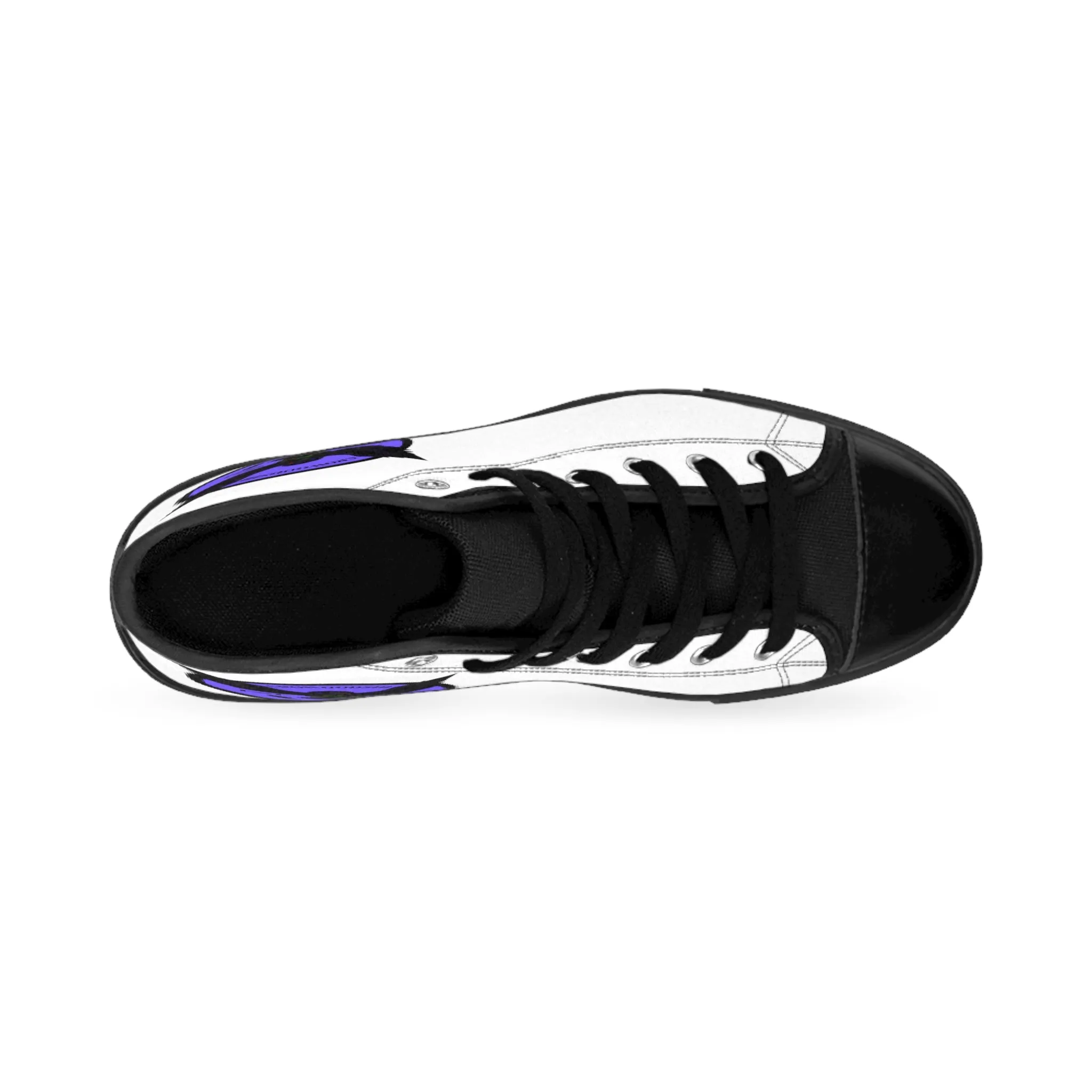 Crowgodshi 2nd Gen. High-Tops, White on White w/ PURPLE LOGO