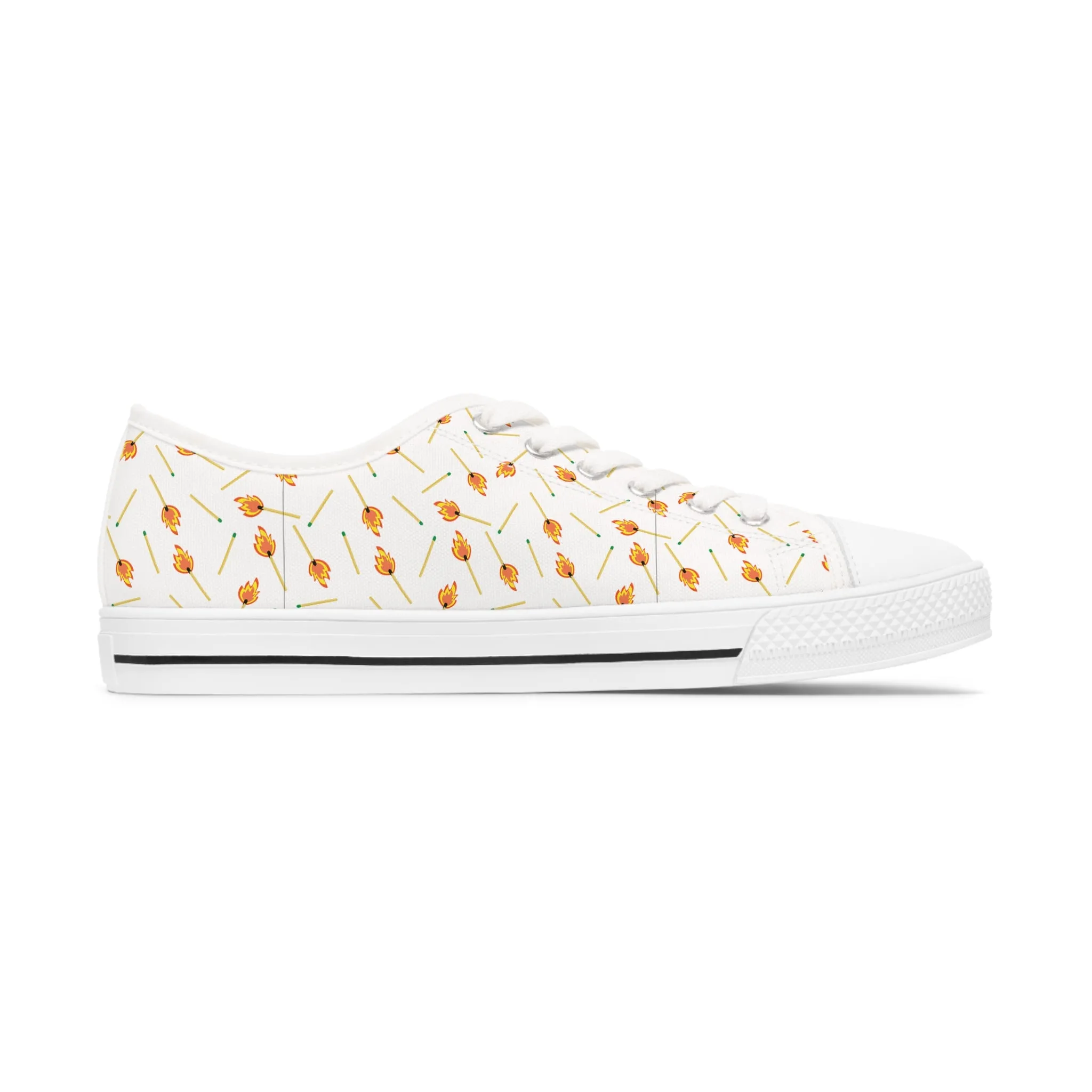 Fire on a Match Women's Low Top Sneakers