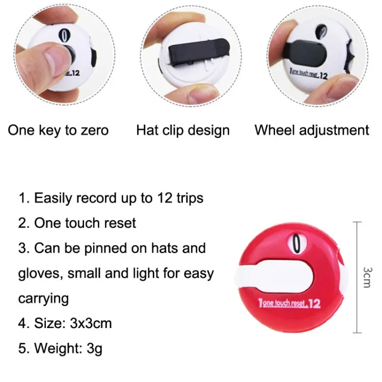 JFQ01 Golf Hat Clip Scorer Pole Marker Glove Clip Pole Gauge Golf Scorer(White Black)
