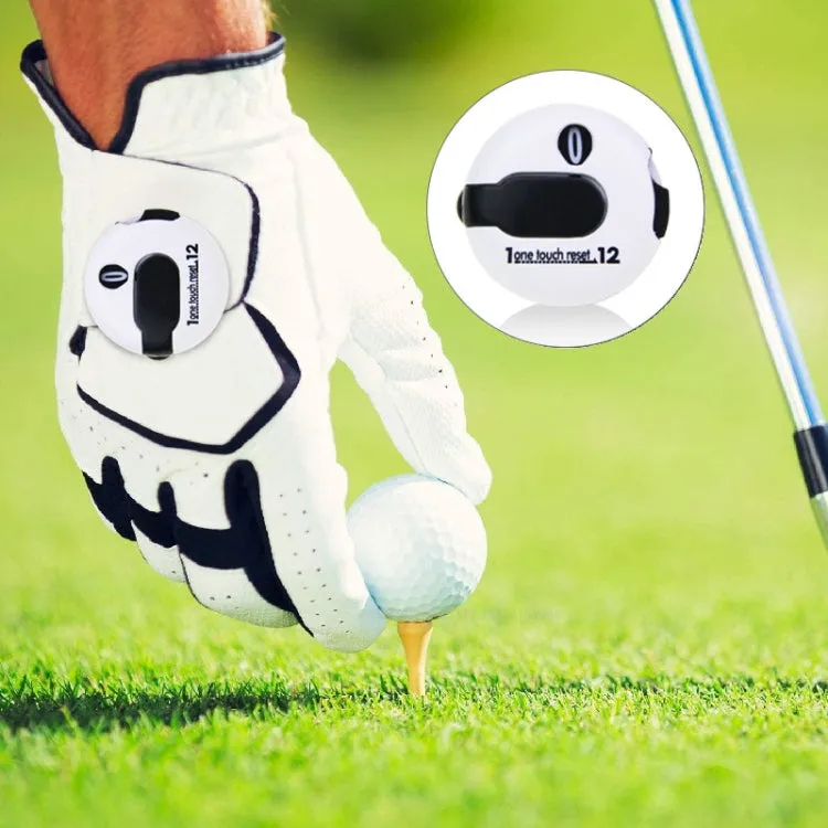 JFQ01 Golf Hat Clip Scorer Pole Marker Glove Clip Pole Gauge Golf Scorer(White Black)
