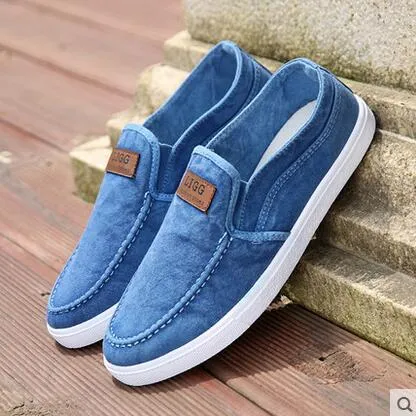 Men canvas new spring autumn fashion men's shoes male breathable comfortable casual lazy shoes men slip on round toe flats