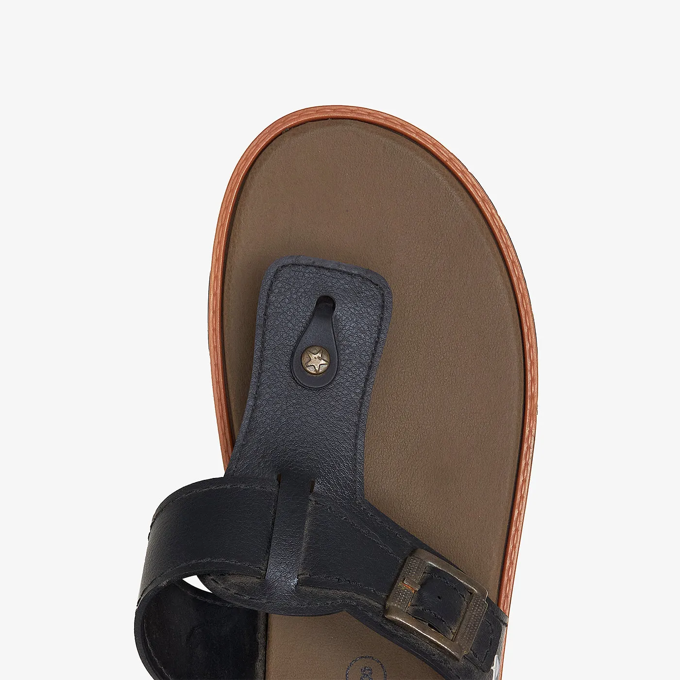 Men's Basic Buckled Chappal