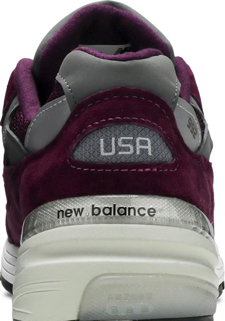 New Balance 992 Made in USA 'Maroon' Sneakers, Red