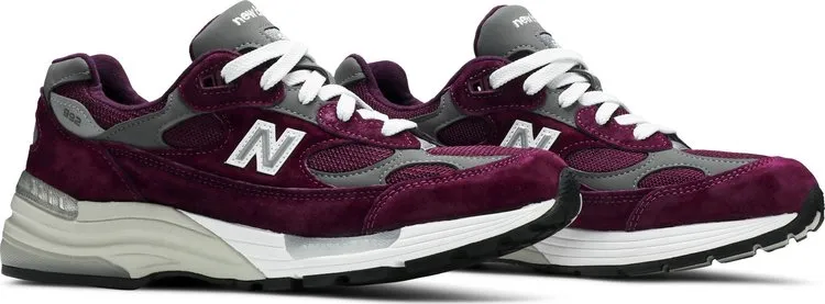 New Balance 992 Made in USA 'Maroon' Sneakers, Red