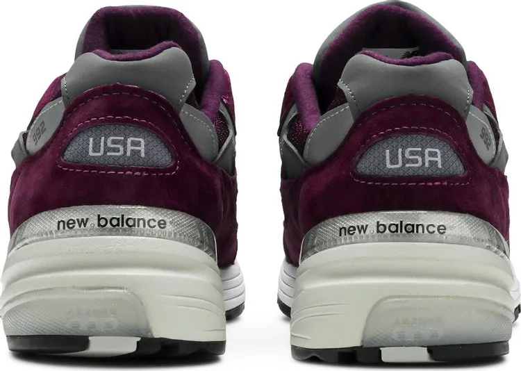 New Balance 992 Made in USA 'Maroon' Sneakers, Red