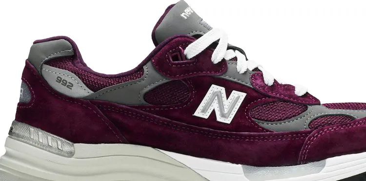 New Balance 992 Made in USA 'Maroon' Sneakers, Red