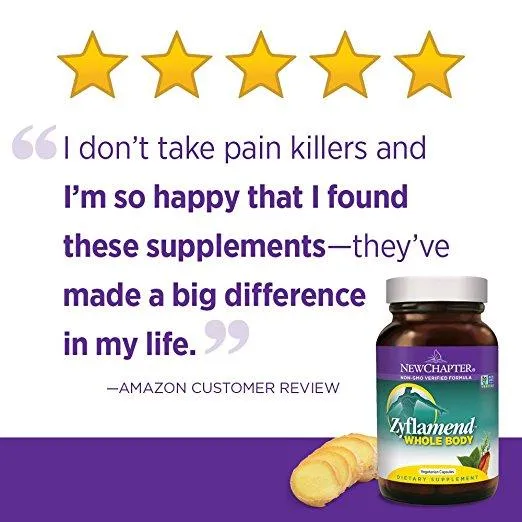 New Chapter Zyflamend Whole Body Herbal Pain Relief - 120 Vegetarian Capsules
