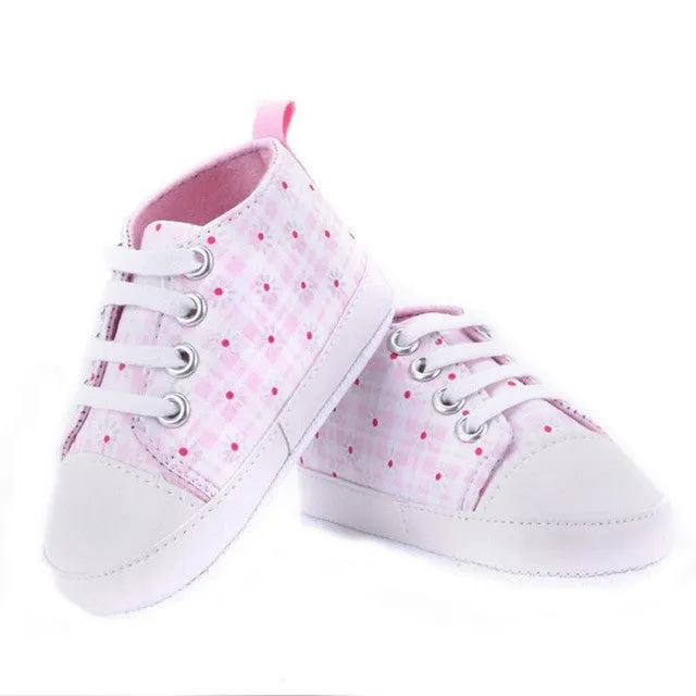 New High quality baby shoes girls boys 2016 fashion rainbow canvas shoes soft prewalkers casual baby shoes WY-01