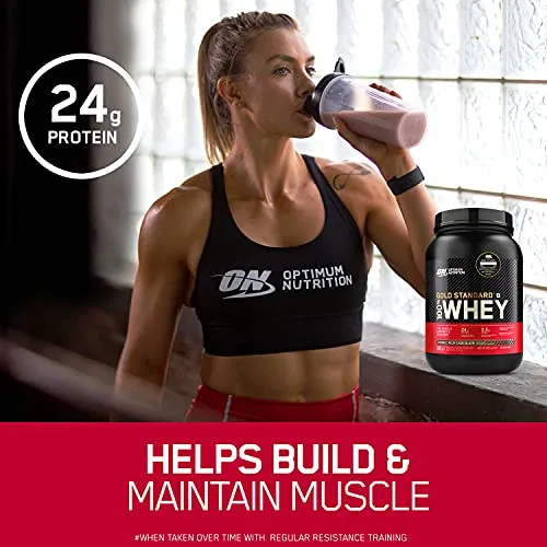 Optimum Nutrition (ON) Gold Standard 100% Whey Protein Powder - 1 lb (Double Rich Chocolate), Primary Source Isolate