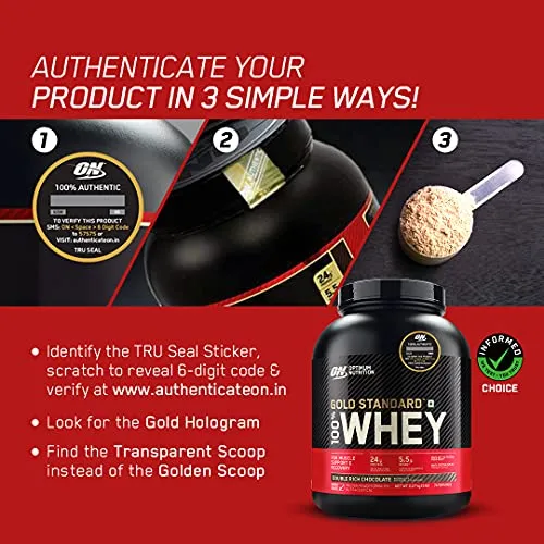 Optimum Nutrition (ON) Gold Standard 100% Whey Protein Powder - 1 lb (Double Rich Chocolate), Primary Source Isolate