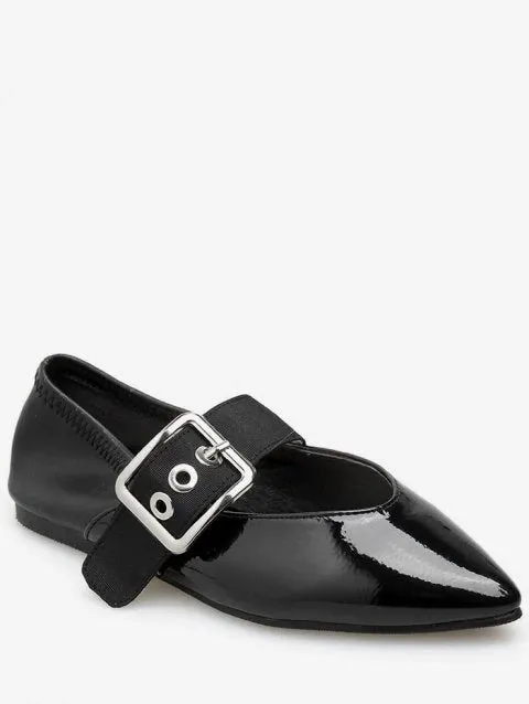 Princess Toe Buckle Strap Flat Shoes