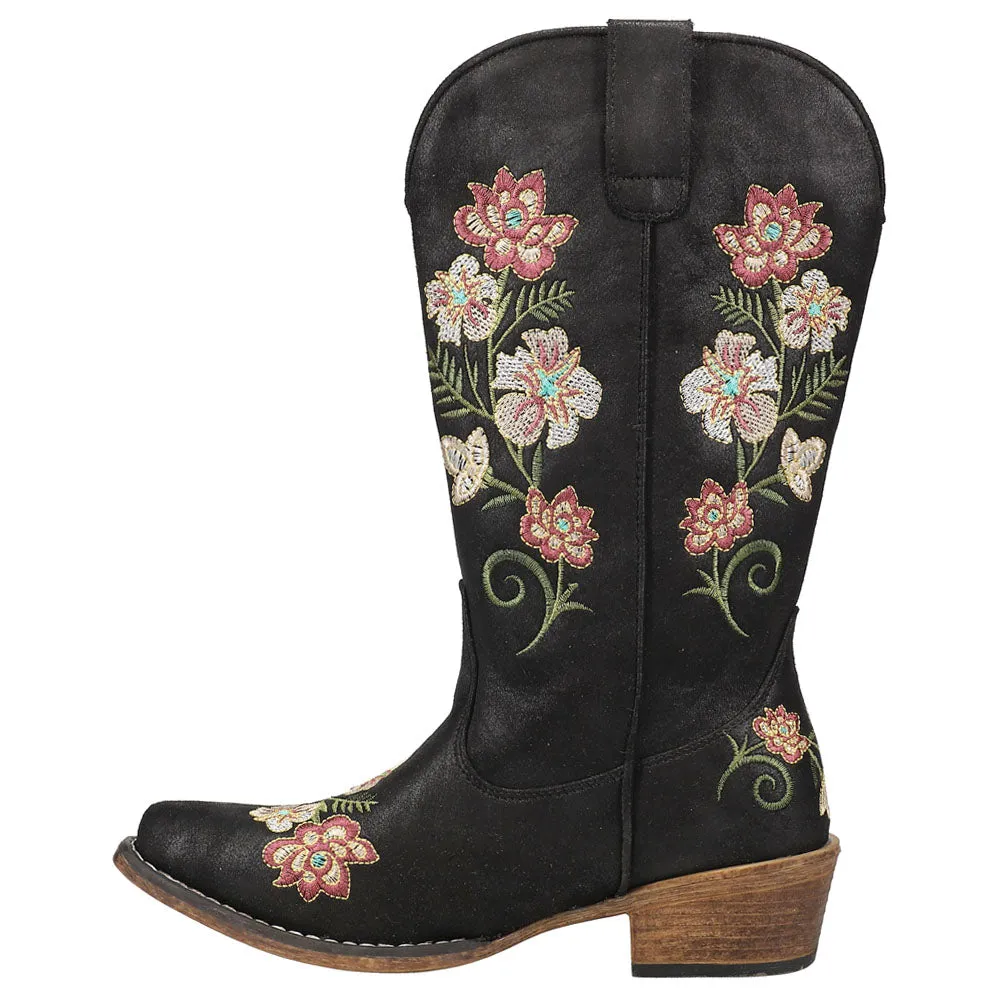 Riley Floral Snip Toe Cowboy Boots