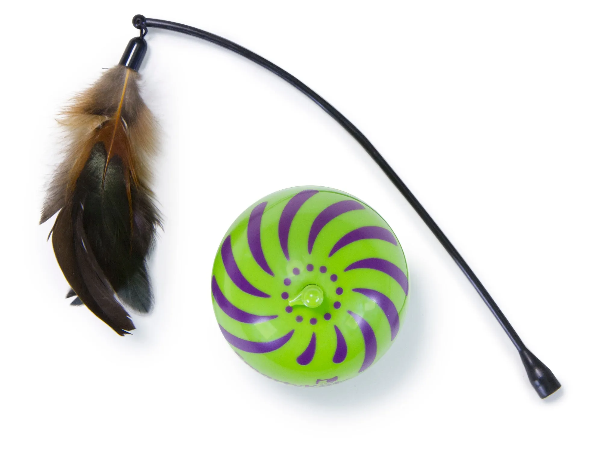 SmartyKat - Feather Whirl Electronic Motion Wand Toys for Cats & Kittens