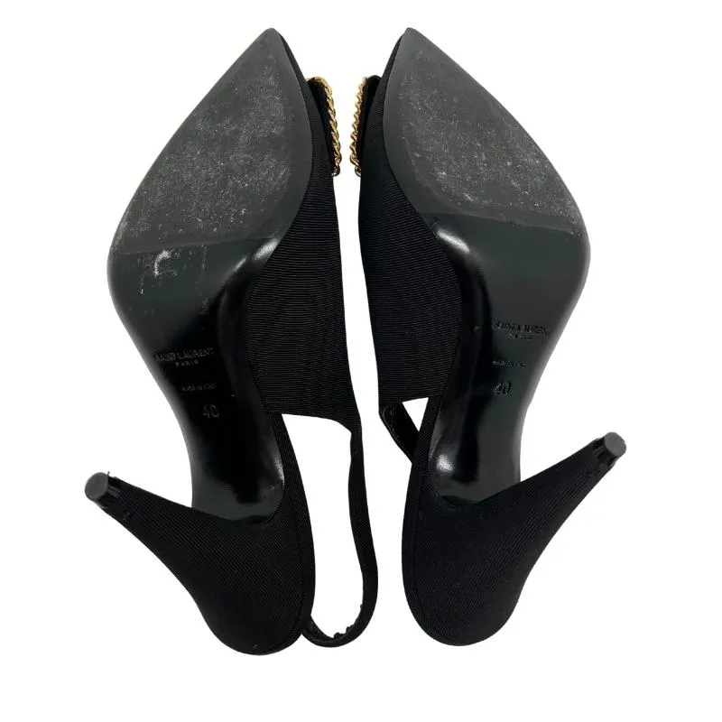 YSL Grosgrain Canvas St Sulpice Pumps